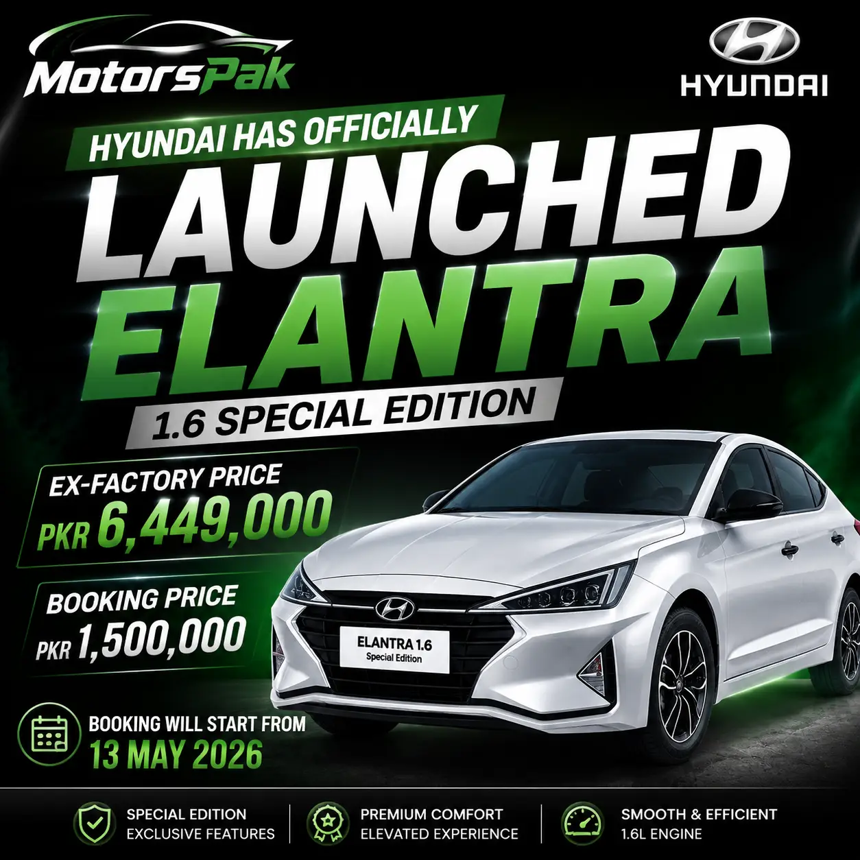 You are currently viewing Hyundai Elantra 1.6 Special Edition Launched in Pakistan – Price, Features & What You Need to Know (2026)